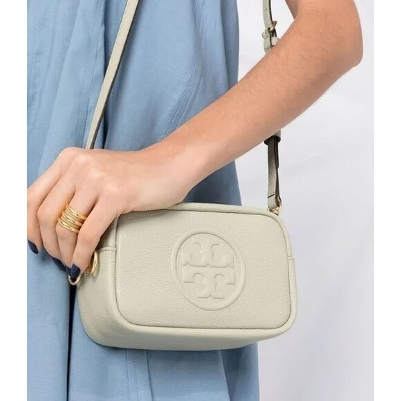 Tory Burch Perry Bombé Mini Bag White Cream OS - Picture 1 of 14